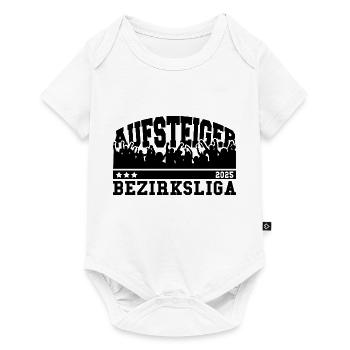 Aufsteiger 2025 Bezirksliga Aufstieg Fußball - Baby Premium Kurzarmbody - Weiß - Vorne