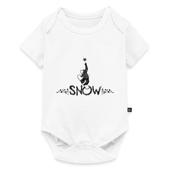 snowboard freestyle - Body à manches courtes Premium Bébé - blanc - Devant