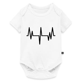 Puls, Herzschlag - Baby Premium Kurzarmbody - Weiß - Vorne