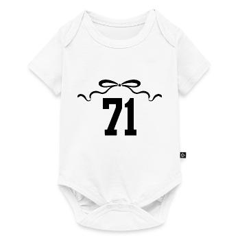 Nummer 71 Knoten - 71. Jahrestag - Baby Premium Kurzarmbody - Weiß - Vorne