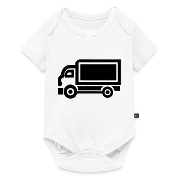 Lkw - Baby Premium Kurzarmbody - Weiß - Vorne