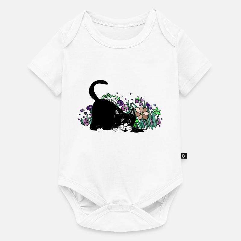Chat - Body à manches courtes Premium Bébé - blanc