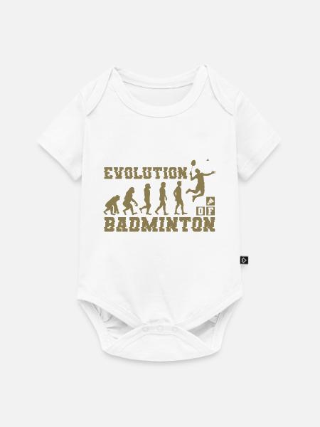 Badminton Evolution Silhouette - Baby Premium Kurzarmbody - Weiß