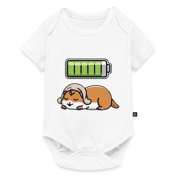 Hamster Sleeping Recharging Night Bedtime - Baby Premium Kurzarmbody - Weiß - Vorne