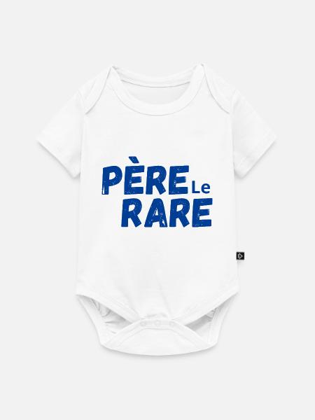 Seltene Perle Papa - Papa Geschenkidee - Baby Premium Kurzarmbody - Weiß