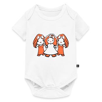 3 oiseaux équipe mariée filles trois petites amies mariage - Body à manches courtes Premium Bébé - blanc - Devant