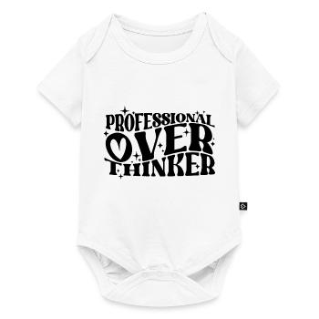 Professionnel Penseur Plein d’ Typographie Humour - Body à manches courtes Premium Bébé - blanc - Devant