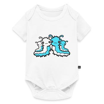 Chenille Famille Parents Maman Papa Enfants Frères et sœurs - Body à manches courtes Premium Bébé - blanc - Devant