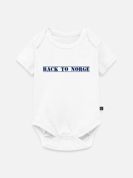Norge Norwegen - Baby Premium Kurzarmbody - Weiß