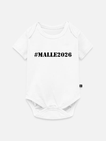Malle 2026 - Baby Premium Kurzarmbody - Weiß