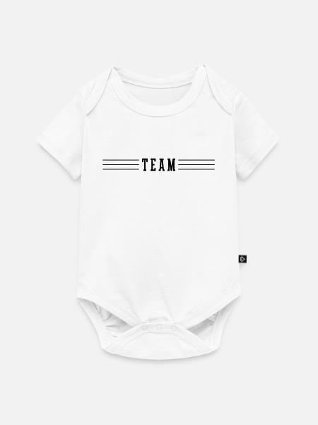 Team Strich - Baby Premium Kurzarmbody - Weiß