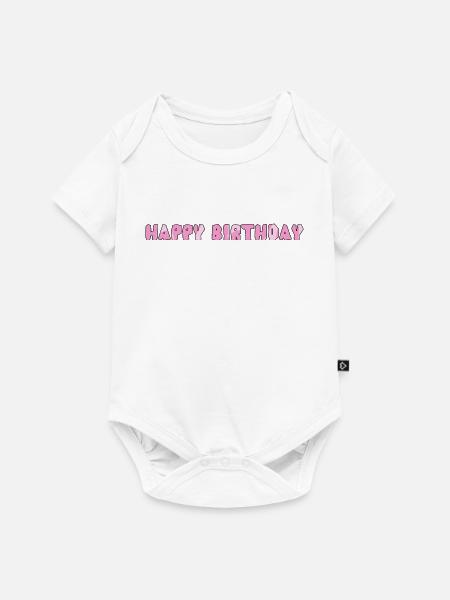 Happy Birthday - Baby Premium Kurzarmbody - Weiß