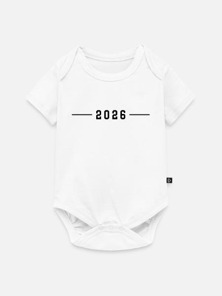 2026 Strich - Baby Premium Kurzarmbody - Weiß