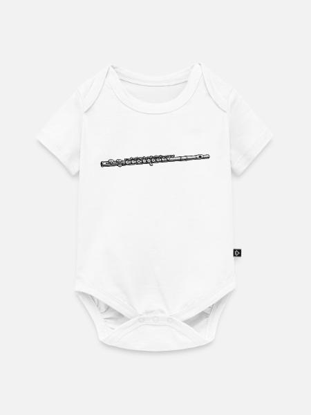Flöte Musik - Baby Premium Kurzarmbody - Weiß