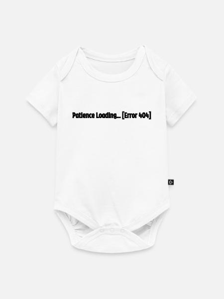 Patience Loading Error 404 - Baby Premium Kurzarmbody - Weiß