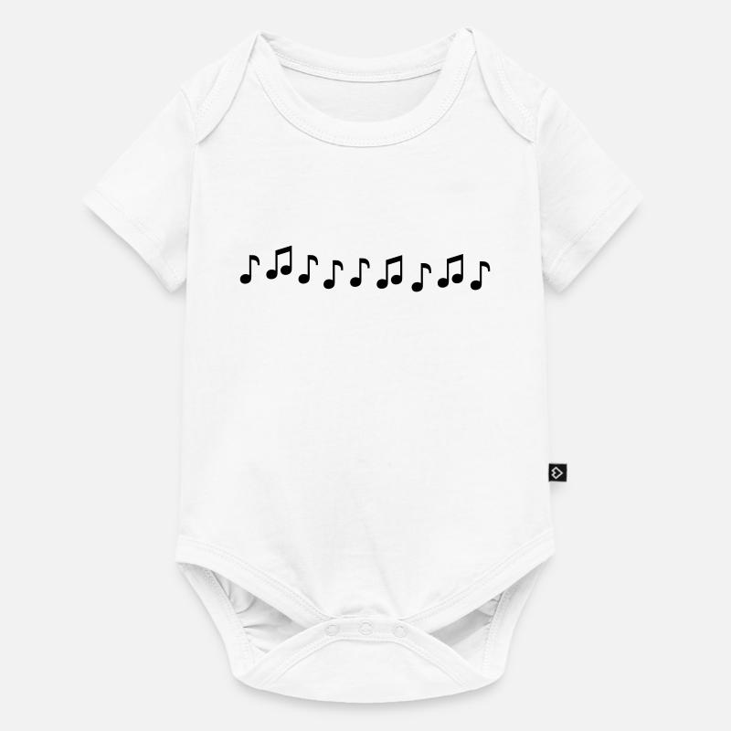 Notes de Musique - Body à manches courtes Premium Bébé - blanc