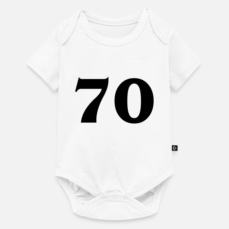 Nombre 70 - Body à manches courtes Premium Bébé - blanc