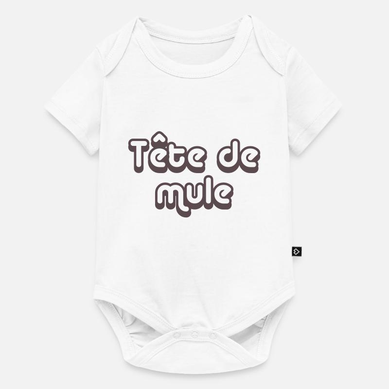tete_de_mule - Body à manches courtes Premium Bébé - blanc
