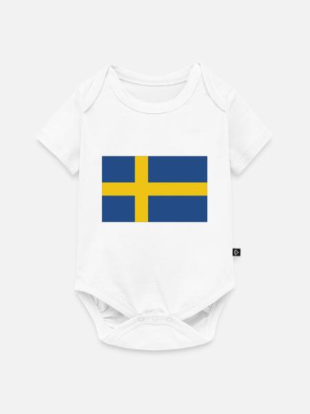 schweden - Baby Premium Kurzarmbody - Weiß