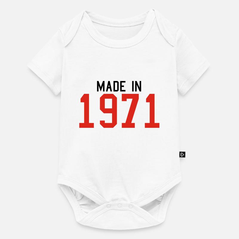 1971 - Baby Premium Kurzarmbody - Weiß