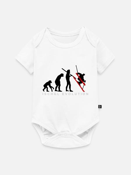 Ischgl Evolution Ski - Baby Premium Kurzarmbody - Weiß