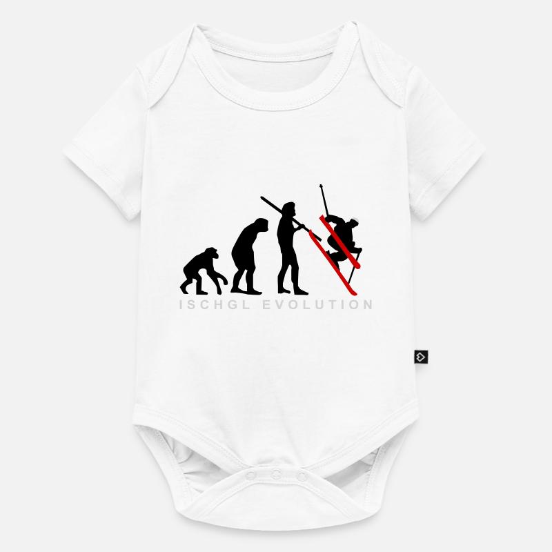 Ischgl Evolution Ski - Baby Premium Kurzarmbody - Weiß