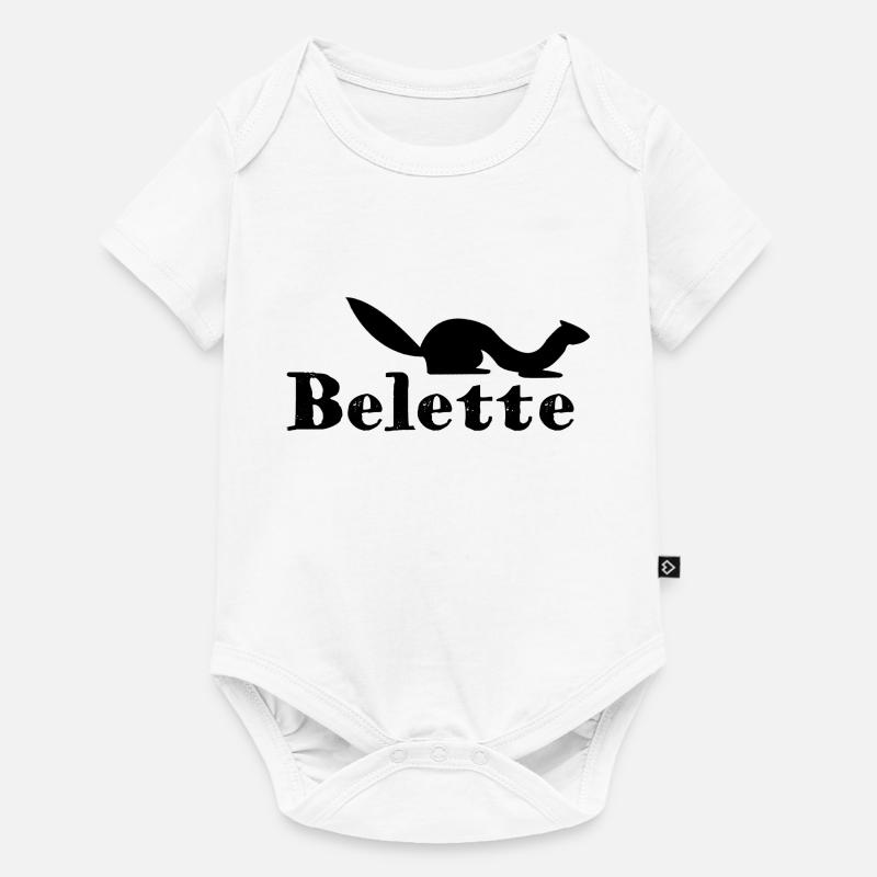 T-shirt Belette simple - Body à manches courtes Premium Bébé - blanc