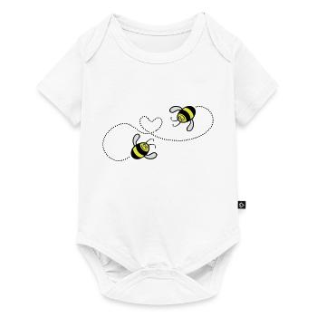 bees in love - Baby Premium short-sleeve bodysuit - white - Front