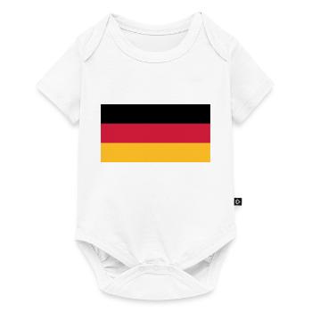 Deutschlandflagge - Baby Premium Kurzarmbody - Weiß - Vorne
