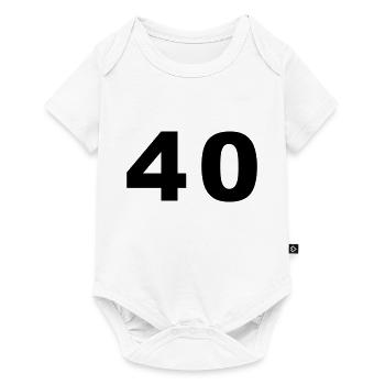 Number - 40 - Forty - Baby Premium Kurzarmbody - Weiß - Vorne