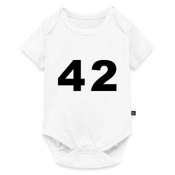 Nombre - 42 - quarante deux - Body à manches courtes Premium Bébé - blanc - Devant