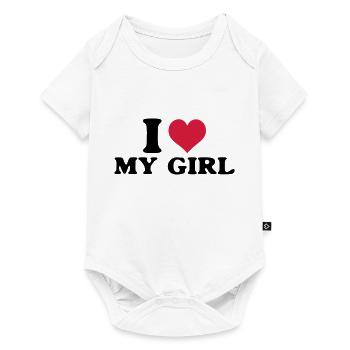 i love my girl - Baby Premium short-sleeve bodysuit - white - Front