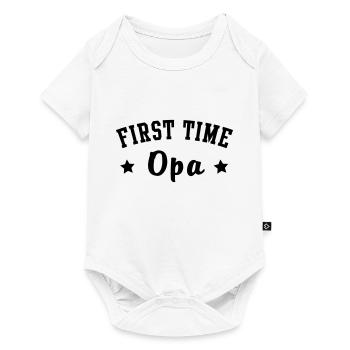 FIRST TIME Opa - Baby Premium short-sleeve bodysuit - white - Front