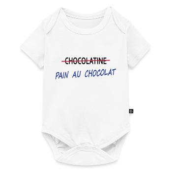 Pain au chocolat - Body à manches courtes Premium Bébé - blanc - Devant