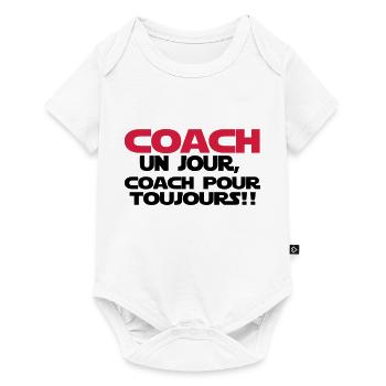 coach un jour - Body à manches courtes Premium Bébé - blanc - Devant
