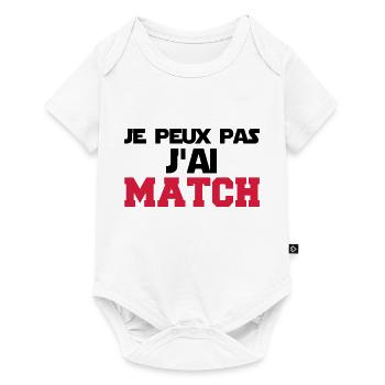 je peux pas j'ai match - Body à manches courtes Premium Bébé - blanc - Devant