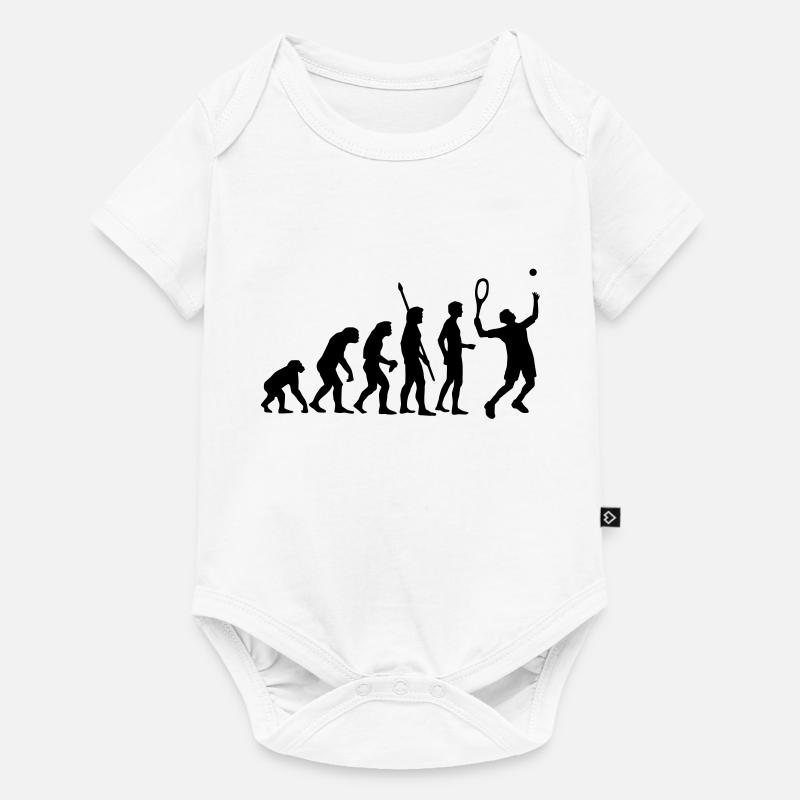 evolution_tennis_b_1c - Baby Premium Kurzarmbody - Weiß