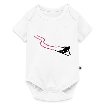 ski - Baby Premium Kurzarmbody - Weiß - Vorne