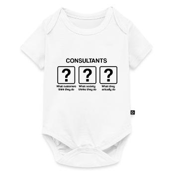 Consultant - What my friends think I do - Baby Premium Kurzarmbody - Weiß - Vorne