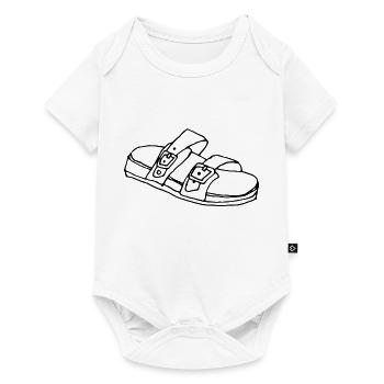 Jesuslatschen - Baby Premium Kurzarmbody - Weiß - Vorne