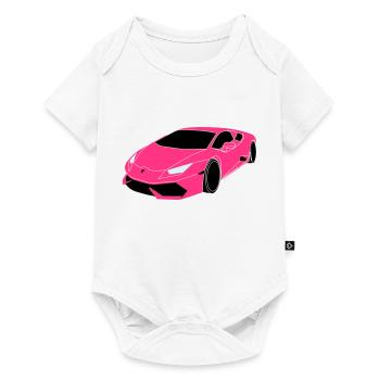 Voiture de sport Lambo - Body à manches courtes Premium Bébé - blanc - Devant