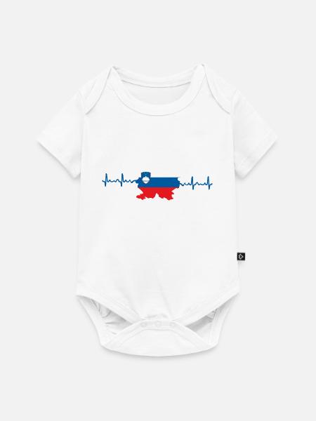 Slowenien - Baby Premium Kurzarmbody - Weiß