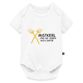 Mistkerl - Baby Premium Kurzarmbody - Weiß - Vorne
