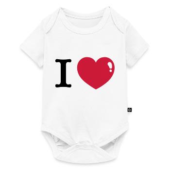 I love I Heart - Baby Premium short-sleeve bodysuit - white - Front
