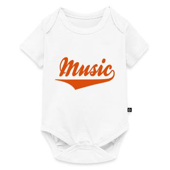 music - Baby Premium Kurzarmbody - Weiß - Vorne
