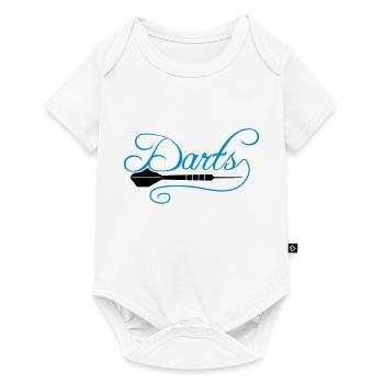 darts club text frequency heart beat pulse logo te - Baby Premium short-sleeve bodysuit - white - Front