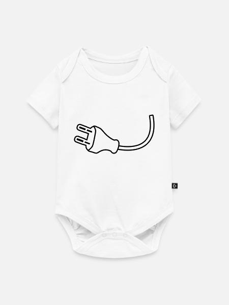 Plug - Baby Premium Kurzarmbody - Weiß