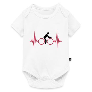 puls puls fréquence vélo biker spor - Body à manches courtes Premium Bébé - blanc - Devant