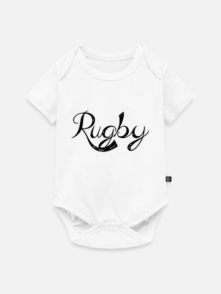 Ein Rugby- - Baby Premium Kurzarmbody - Weiß