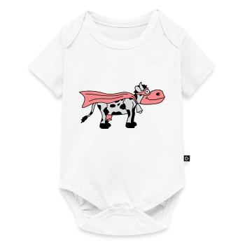 Super Cow Cartoon - Body à manches courtes Premium Bébé - blanc - Devant